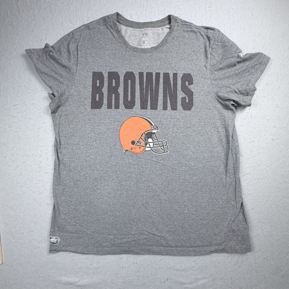 Cleveland Browns Mens XL Gray T-Shirt NFL Football Combine Authentic Athletic
